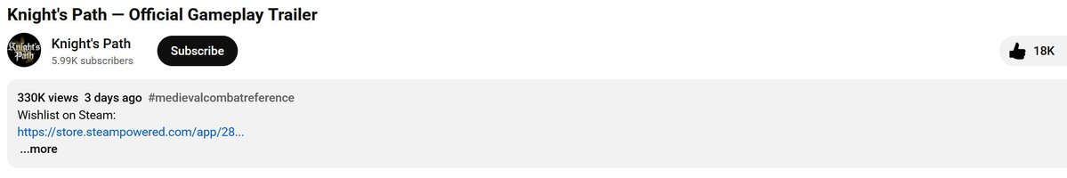 Aurondarklord's tweet image. Woke game, 1348 ex voto: biggest trailer has 119k views and 4.8k likes in five months.

Chud game, Knight's Path: biggest trailer has 330k views and 18k likes in three days.

This is despite 1348 having a bigger team, higher budget, more marketing, and games press shilling.