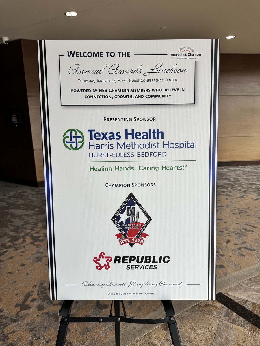 MobilityCU's tweet photo. Justin had a great time attending the Hurst Euless Bedford HEB Chamber of Commerce Annual Awards Luncheon. It was great meeting so many people from the community and celebrating the incredible work being done across the HEB area. https://t.co/lfkbgoojWa
