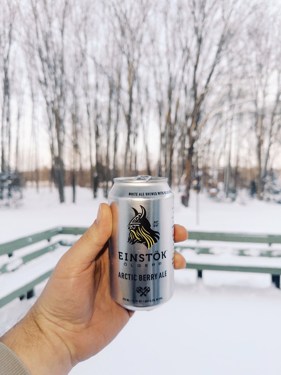 The perfect pairing for -5F (-20.5C) weather and sunshine. <a href="/EinstokBeer/">Einstök Beer</a>