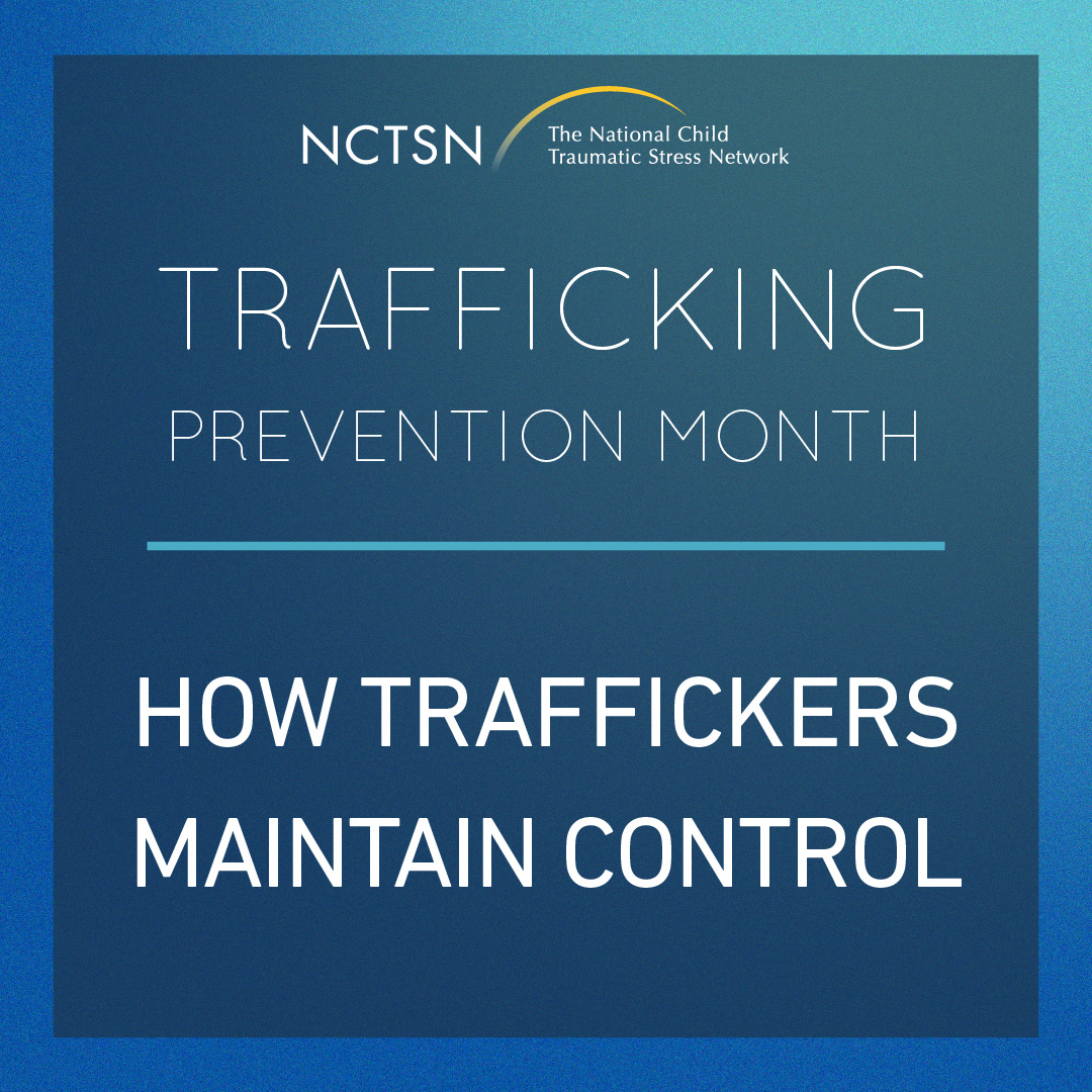 nctsn's tweet image. Traffickers maintain control through intimidation, false promises, isolation, emotional manipulation, or threats. Have ongoing conversations with children about what they are doing and who they are talking to online. Learn more: bit.ly/4puGxah 

#TraffickingPrevention