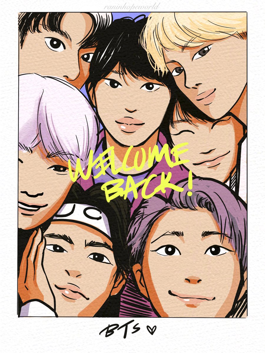raninhopeworld's tweet photo. Welcome back @BTS_twt 💜
#btsfanart https://t.co/gOWYyvU6xe