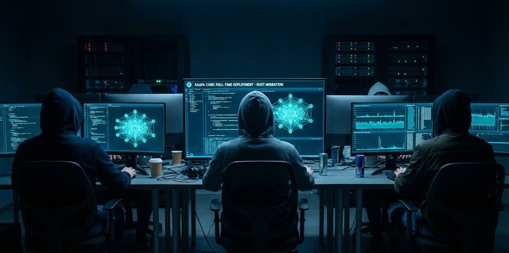 Kaspa Enters Hyper-Drive! 🏎️🧠

​For a long time, critics asked: "But who is really working on this?"
Michael Sutton (<a href="/michaelsuttonil/">Michael Sutton</a>) just dropped the mic and gave us the official confirmation that changes everything:
📢 "We have a bunch of extremely talented full-time devoted