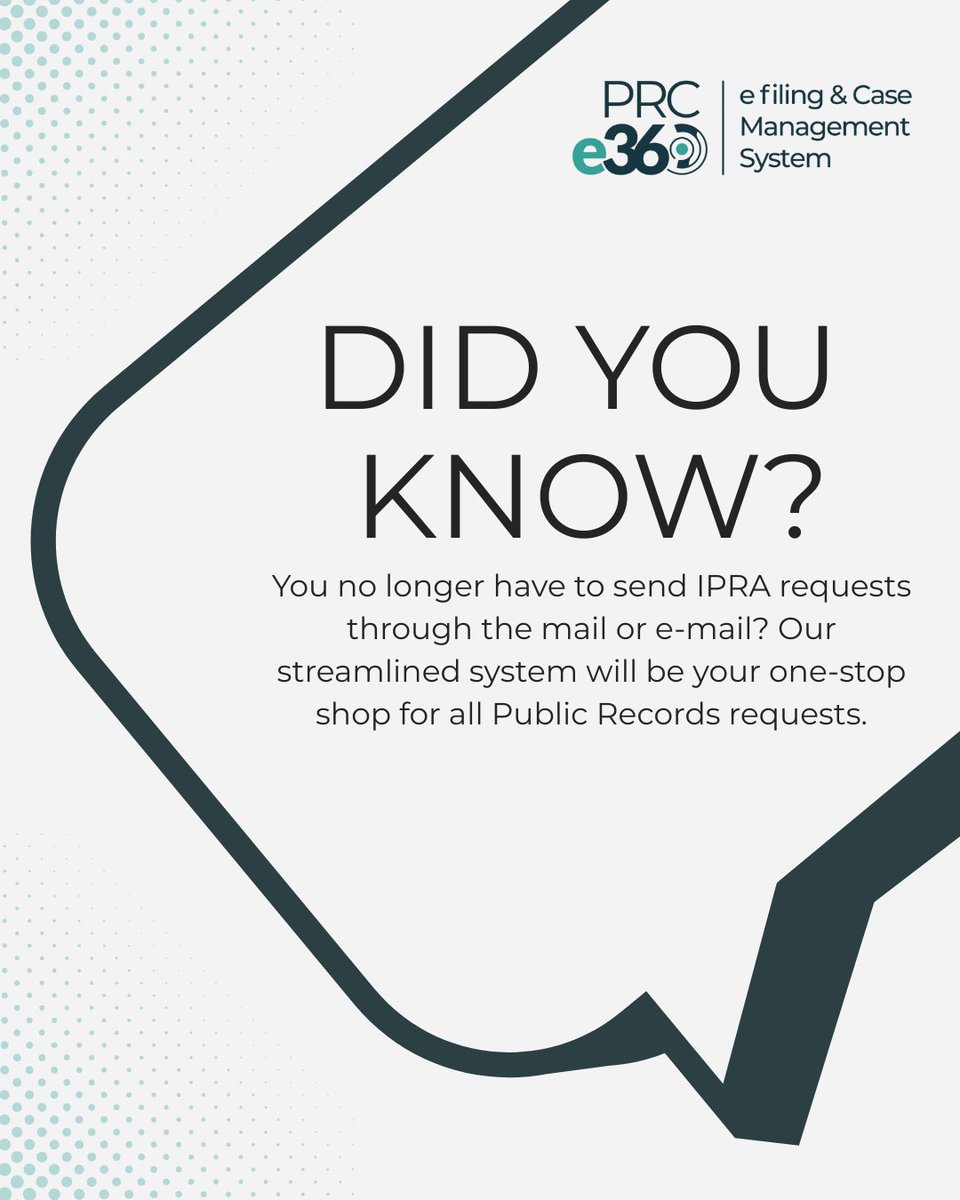 🚀FYI - On Monday, Jan. 26, we officially launch PRCe360! This new digital hub replaces our old e-docket system, which will no longer be available after today. 
👇Click below for more details
prc.nm.gov/prce360/