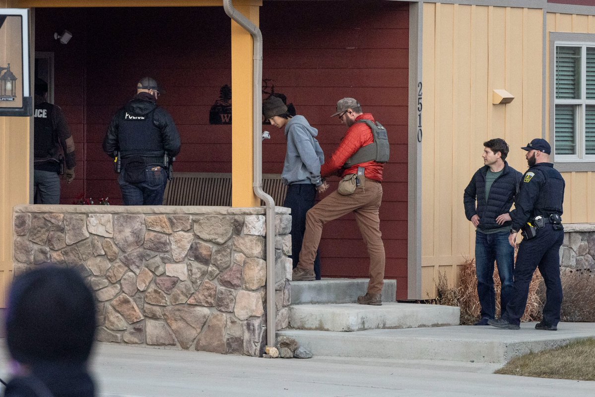 Here's the scene when police arrested Neo Langston in Helena, Mont. on Jan. 22.