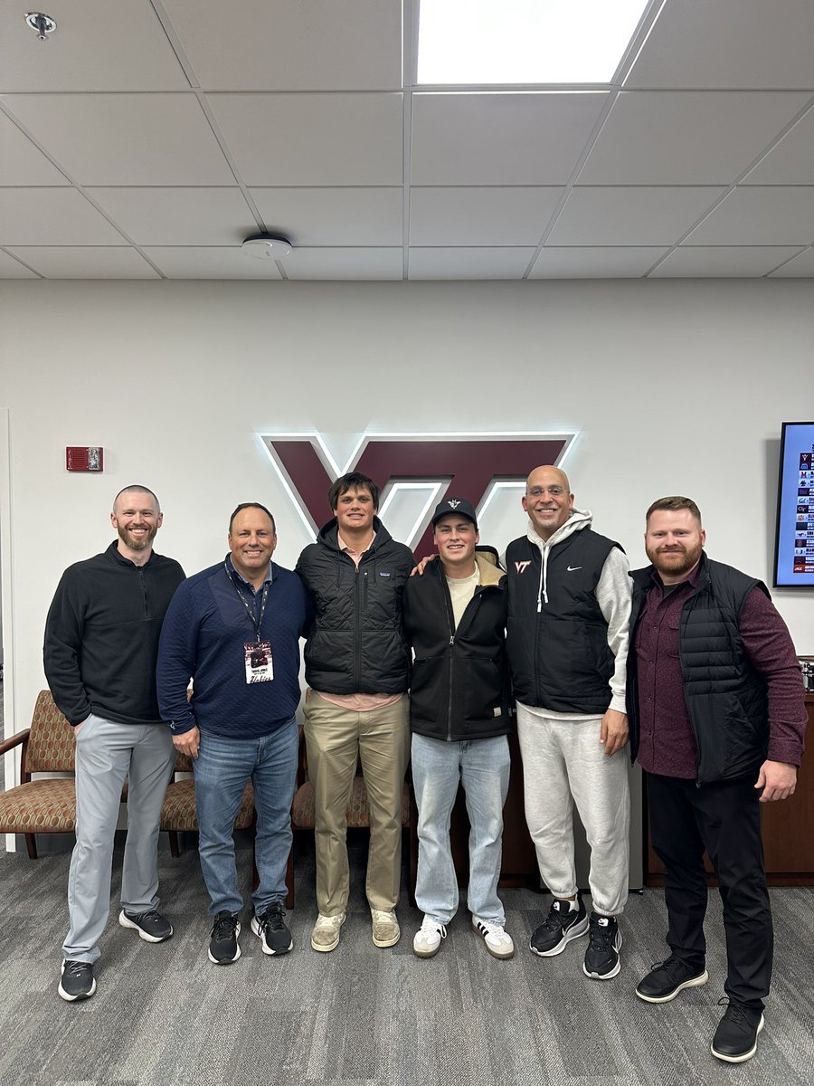 After a great Visit with <a href="/CoachDShearer/">Doug Shearer</a> <a href="/CoachWood88/">Greg Wood</a> and a great talk with <a href="/coachjfranklin/">James Franklin</a> I’m happy to receive an offer from Virginia Tech