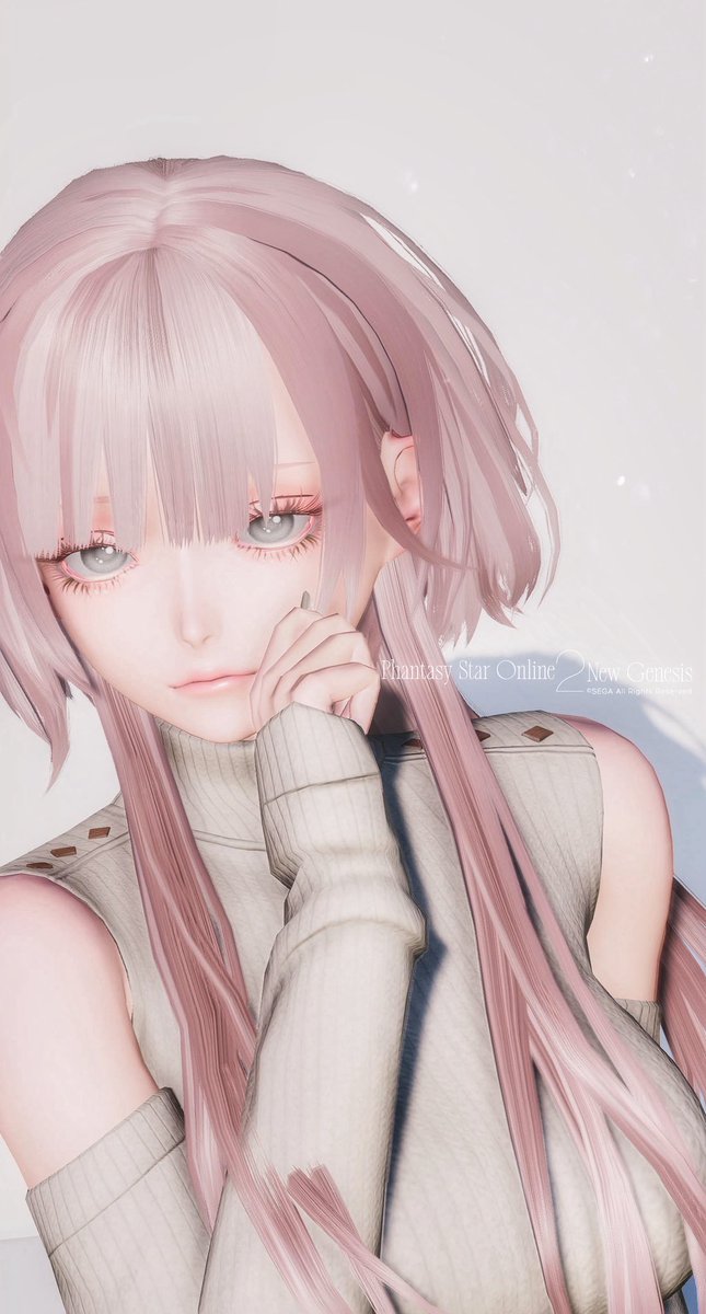 寝る前に君を見たら瞳の大きさが気になってちいさくしてみたけどどうなんだい？
#PSO2NGS_SS  #ngsT2顔
#Leork