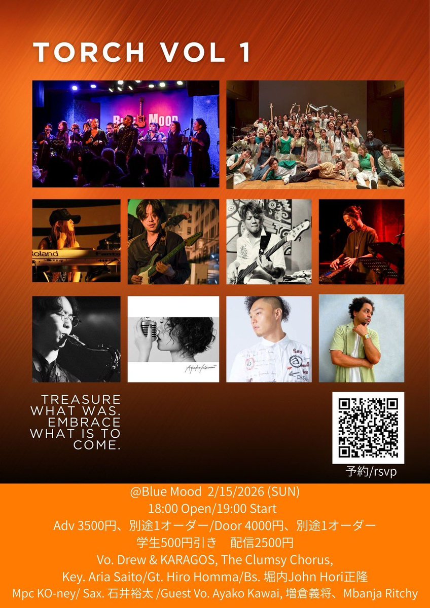 loveNpeace0819's tweet photo. 📣ライブ告知❣️

学生クワイヤー× KARAGOSのコラボLIVE！
【Torch vol.1】

今回も豪華実力派ミュージシャンが参加🔥

世代を超えて共に楽しめます！
ぜひ遊びに来てね🙌🏻

2月15日 18:00 Open / 19:00 Start
🎫 前売 3500 / 当日 4000 （＋ドリンク）
💻 配信 2500

ご予約は⇒https://t.co/ptmcjw69Gh https://t.co/CTT7asW0od