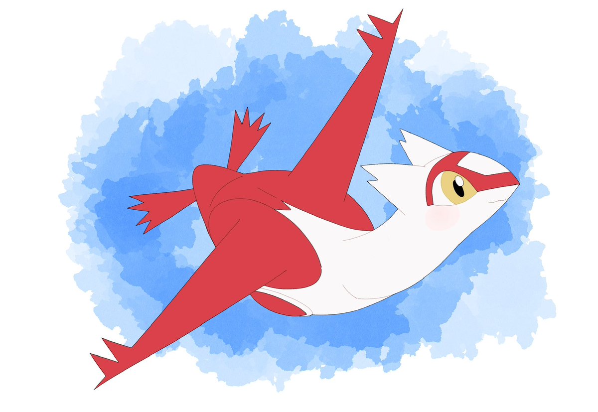 うちの子を見ながら描いた絵