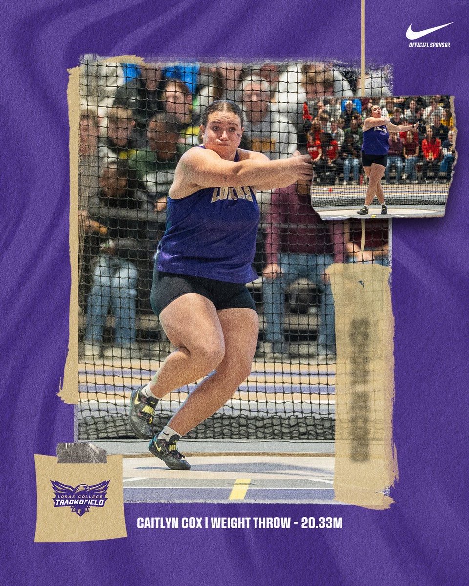 𝐂𝐀𝐈𝐓𝐋𝐘𝐍 𝐂𝐎𝐗 𝐃𝐎𝐄𝐒 𝐈𝐓 𝐀𝐆𝐀𝐈𝐍 🤯 
 
<a href="/caitlyn_478/">Caitlyn Cox</a> takes first at the Larry Wieczorek Invitational and breaks her own school record with a 20.33m personal best that ranks No. 1 in Division III and No. 4 all-time in D-III history🔥

#GoDuhawks