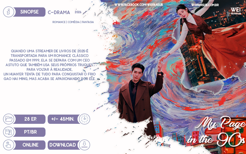 WeiFansub's tweet image. #LANÇAMENTO | MY PAGE IN THE 90S
Se Chen Xing Xu não para, a gente tbm não! Temos q valorizar o esforço do divo de emplacar seu terceiro drama seguido, né? 💁 E esse aqui tá pura comédia e maluquice kkkkk Começamos conhecendo a Lin Huan’er macetando um livro de romance...