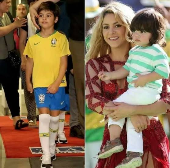 Shakira_Brasil's tweet image. Em story na rede vizinha, Shakira compartilha um click da festa de 9 anos de seu filho Milan. Com tema de futebol, um dos uniformes na decoração do bolo é o da seleção brasileira.