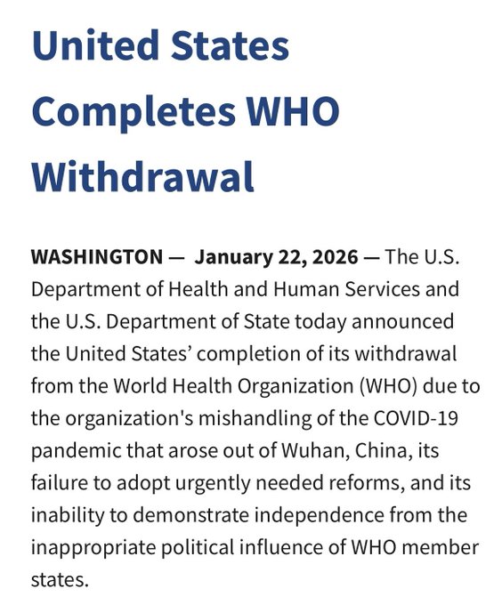 Best news of the week! more wise countries to follow...
@who has become so corrupt &amp; inept beyond reforms , so it is best to dismantle. It has caused more harm to people around the world...