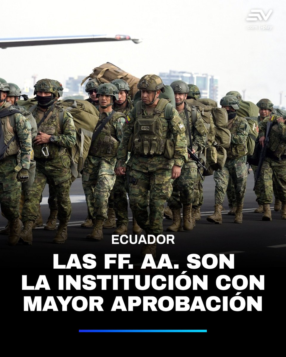EcuavisaInforma's tweet image. 🚨 Las Fuerzas Armadas son la institución con mayor aprobación en el país, mientras que el Consejo de la Judicatura es la peor evaluada, de acuerdo a encuestadoras. 📲 bit.ly/49SxUQ2