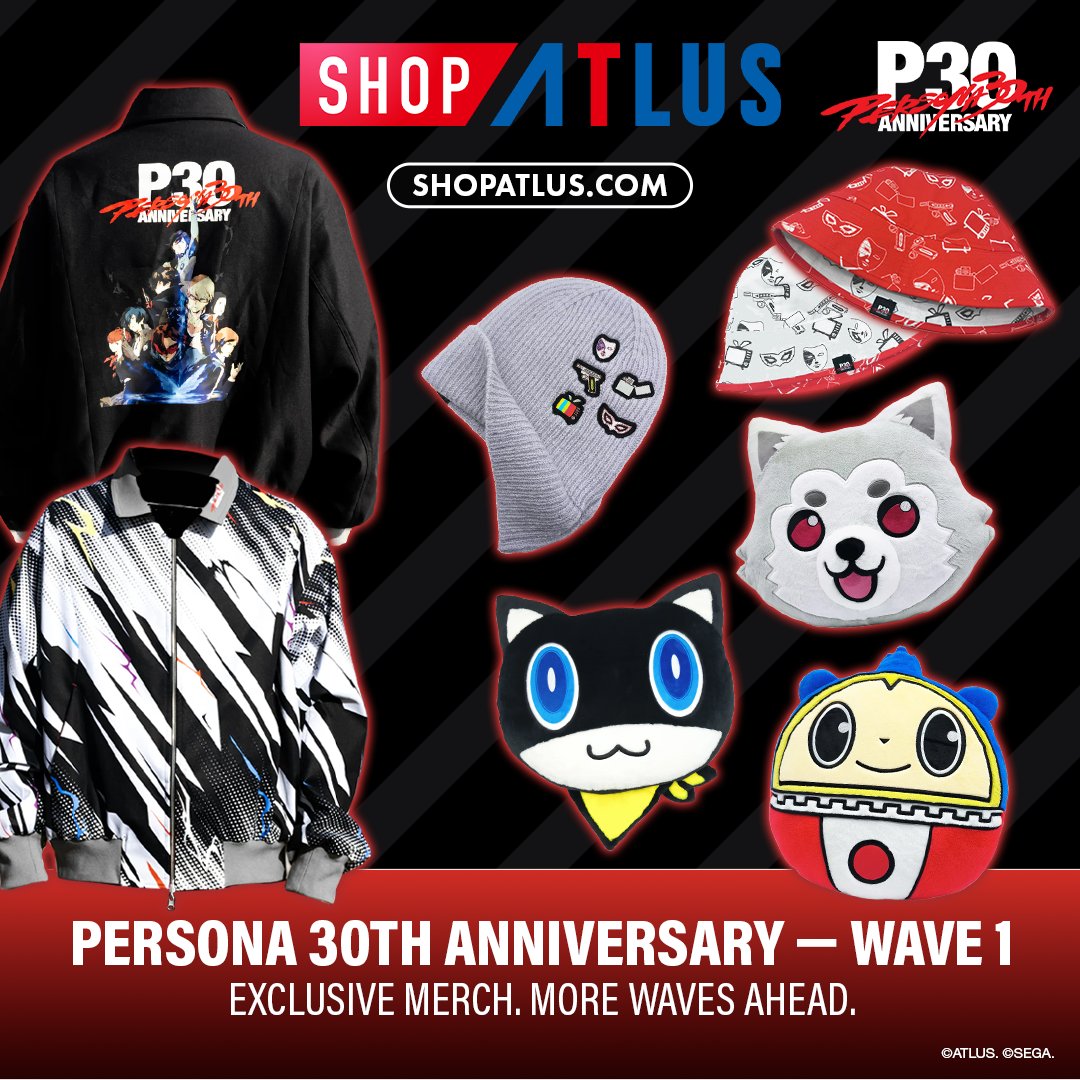 The journey begins.

Celebrate 30 years of Persona with Wave 1 of the anniversary merch—available now, exclusively at Shop Atlus.

Future waves will follow.
Pre-Order now at shopatlus.com