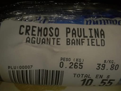 Cremoso Paulina 
AGUANTE BANFIELD