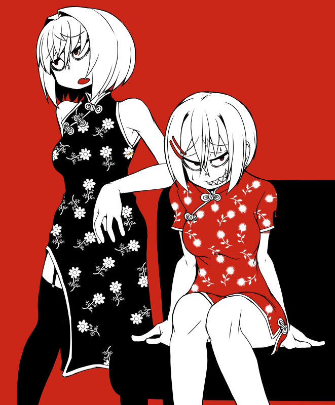 「チャイナドレス、良いよね。」|あやめのイラスト