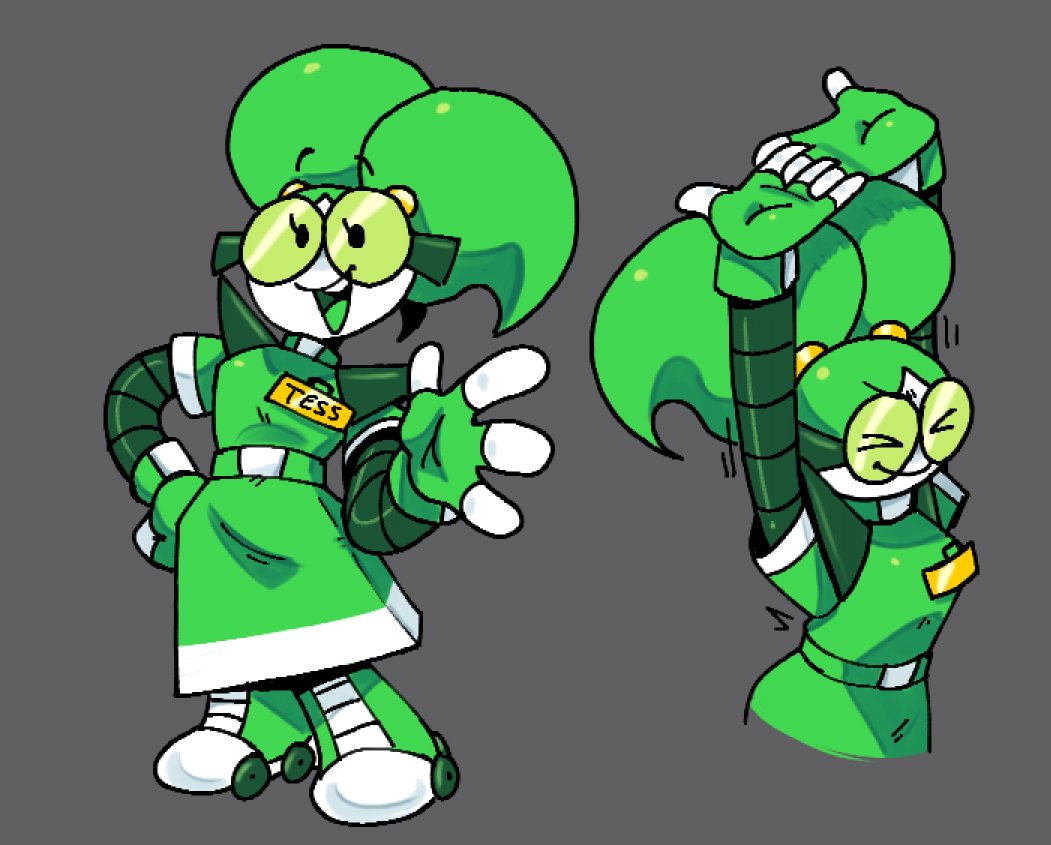 my green robo girl