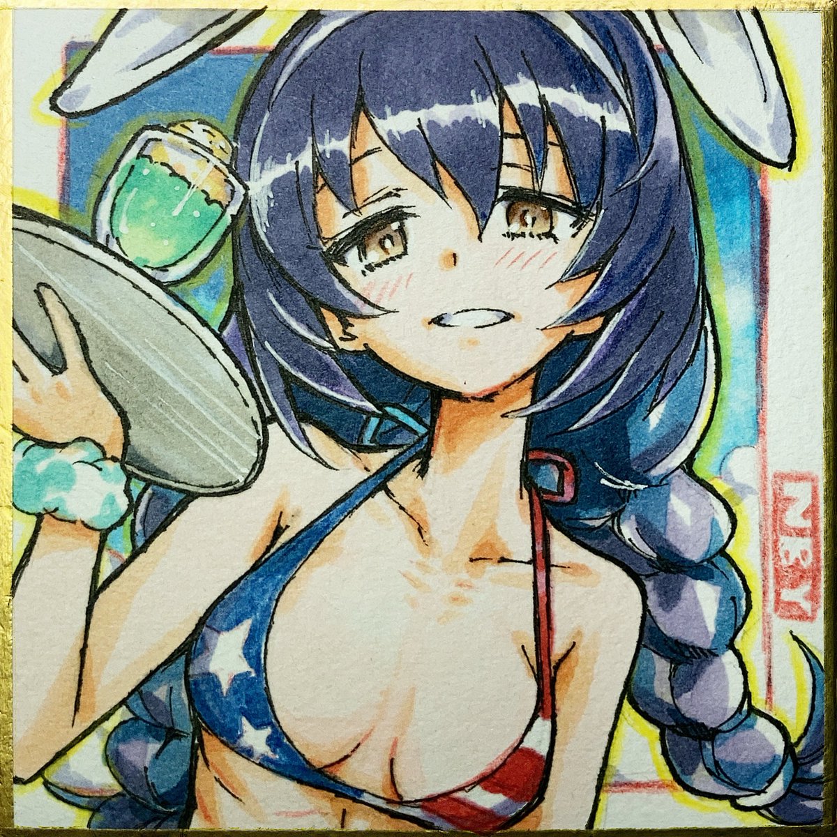 「#くそ寒いので水着を貼る」|なべゆ@C102(土)東34a🧊のイラスト
