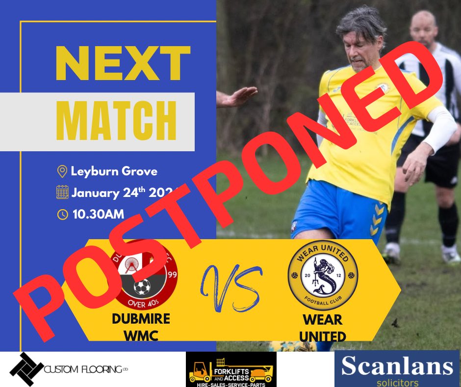 It was inevitable with the rain we’ve had that our game tomorrow is off 🥲☔️☔️