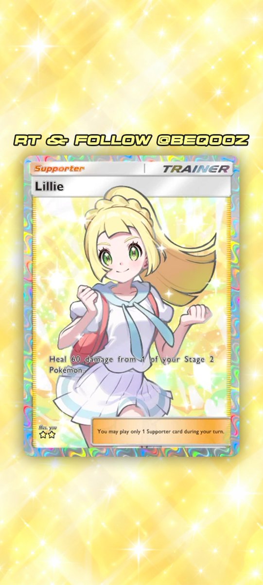 Beqooz's tweet image. Lillie | Giveaway 🎁
from the limited Deluxe Pack of Pokémon TCG Pocket

All you have to do is :
👤 Follow @Beqooz 
🔄 Retweet

Giveaway ending in 7 days, good luck! 🍀
#PokemonTCGPocket