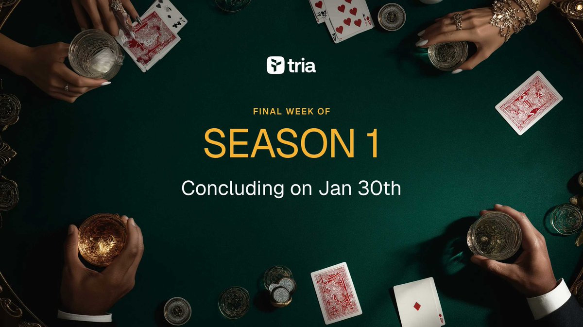 Tria Season 1 Ends on January 30th!

So <a href="/useTria/">Tria</a> Season 1 XP program is ending on January 30th.

That means less than a week left to earn as much XP as possible and get a better position for a potential future airdrop.

✅ Join Tria: app.tria.so/?accessCode=QT…

Ways to earn XP:

-