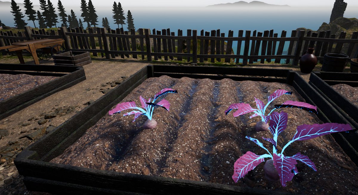 I grew new plants in my garden. Interesting to see what they do. #indiegame #indiedev #gamedev #fps #farming #magic #screenshotsaturday