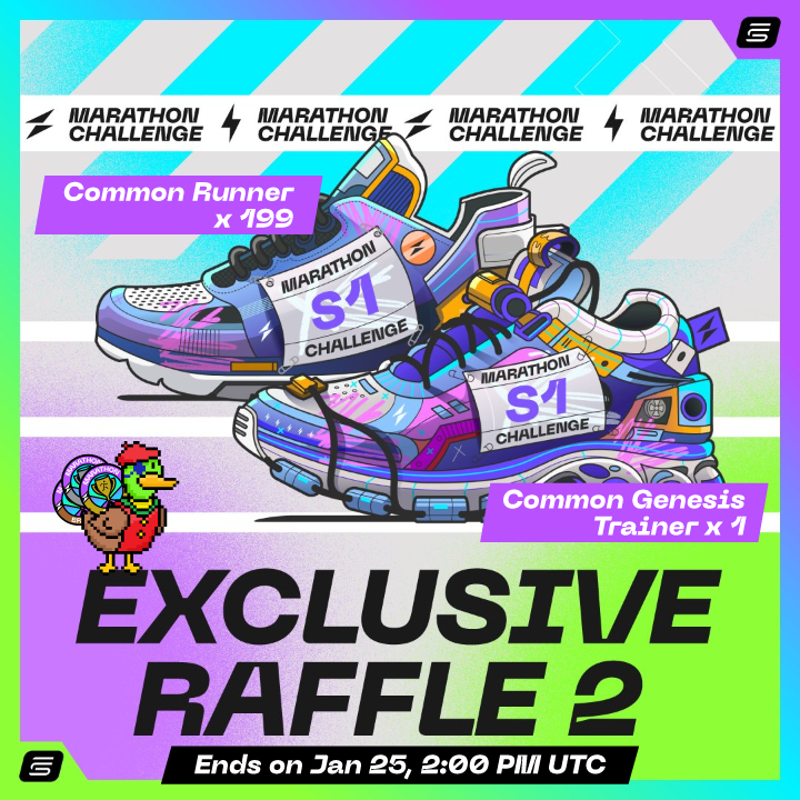 マラソンチャレンジのRaffle#2が開催中🦆📢 #STEPNGO 12週にわたる