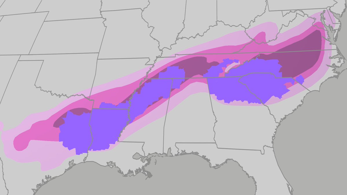 weatherchannel's tweet photo. A winter storm, named Fern by The Weather Channel, is posing a significant ice accumulation threat across much of the South and Southeast. Over a quarter inch of ice is possible for major cities like Dallas, Nashville and Atlanta, which can mean widespread power outages, tree damage and hazardous travel.
https://t.co/mXJAtAlhil