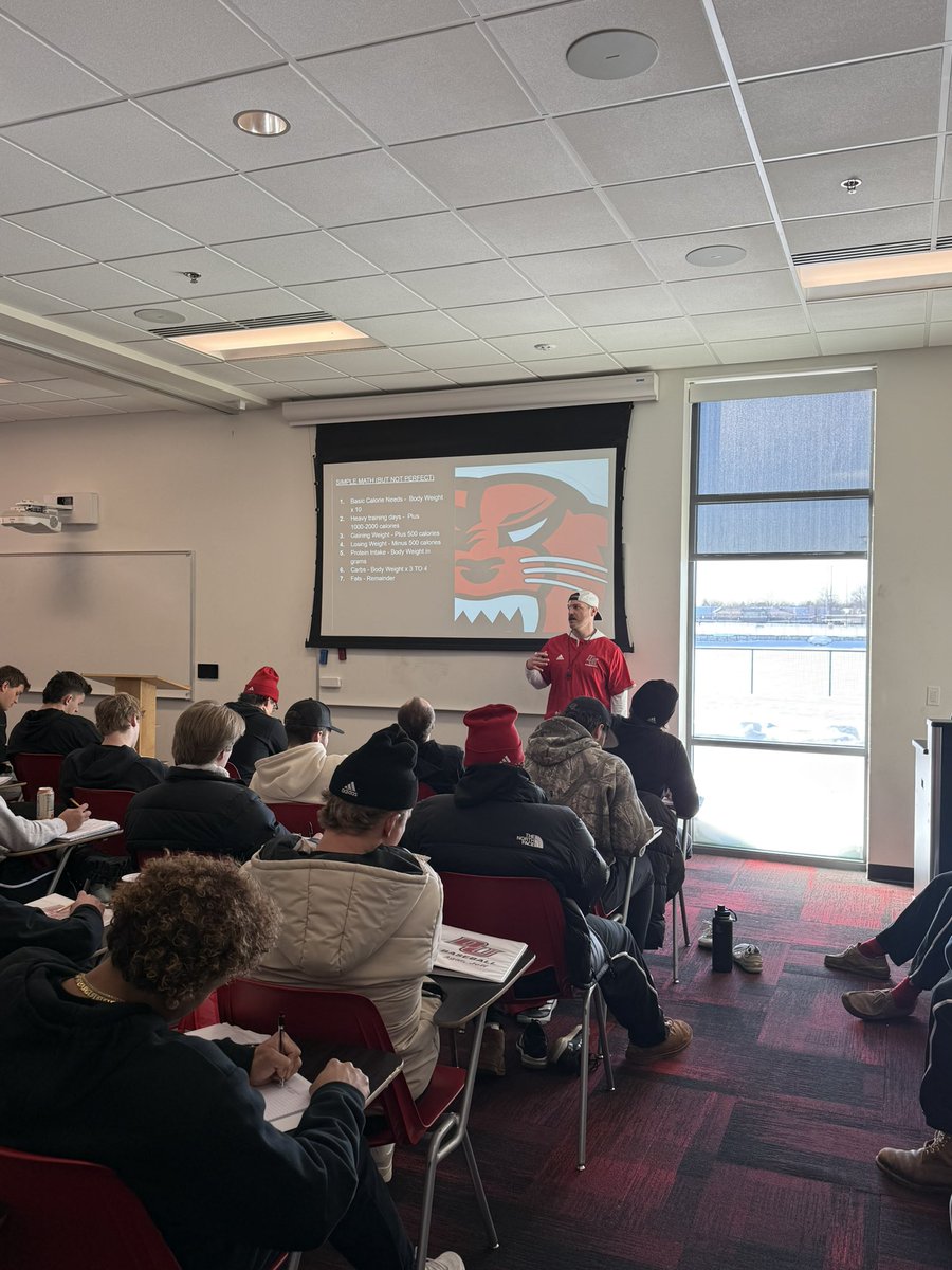 Big thanks to our DU Strength coach <a href="/BrockHertrampf/">Brock Hertrampf</a> for coming in and doing a talk with our squad on the importance of nutrition and how it relates to performance!