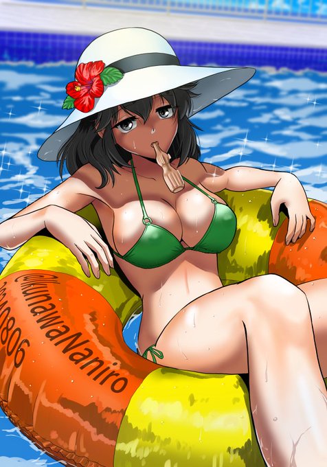 #くそ寒いので水着絵を貼る 