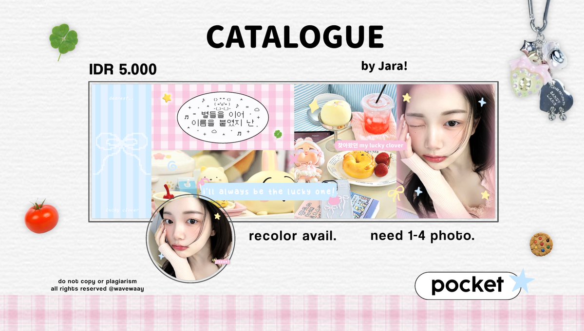 hanfornoah's tweet image. Help repost temen-temen, makaciiii! ˃ᴗ˂

Hii, Aku mau kenalin ke kalian 4 katalog layout baru aku sekalian aku OPTIP khusus katalog ini with special price 5.000/ea 🥣🍪 Boleh cek alt untuk detailnya &amp;amp; scroll ke bawah kalau mau titip yup🩷

#zonauang #zonaba by req moodie jamet