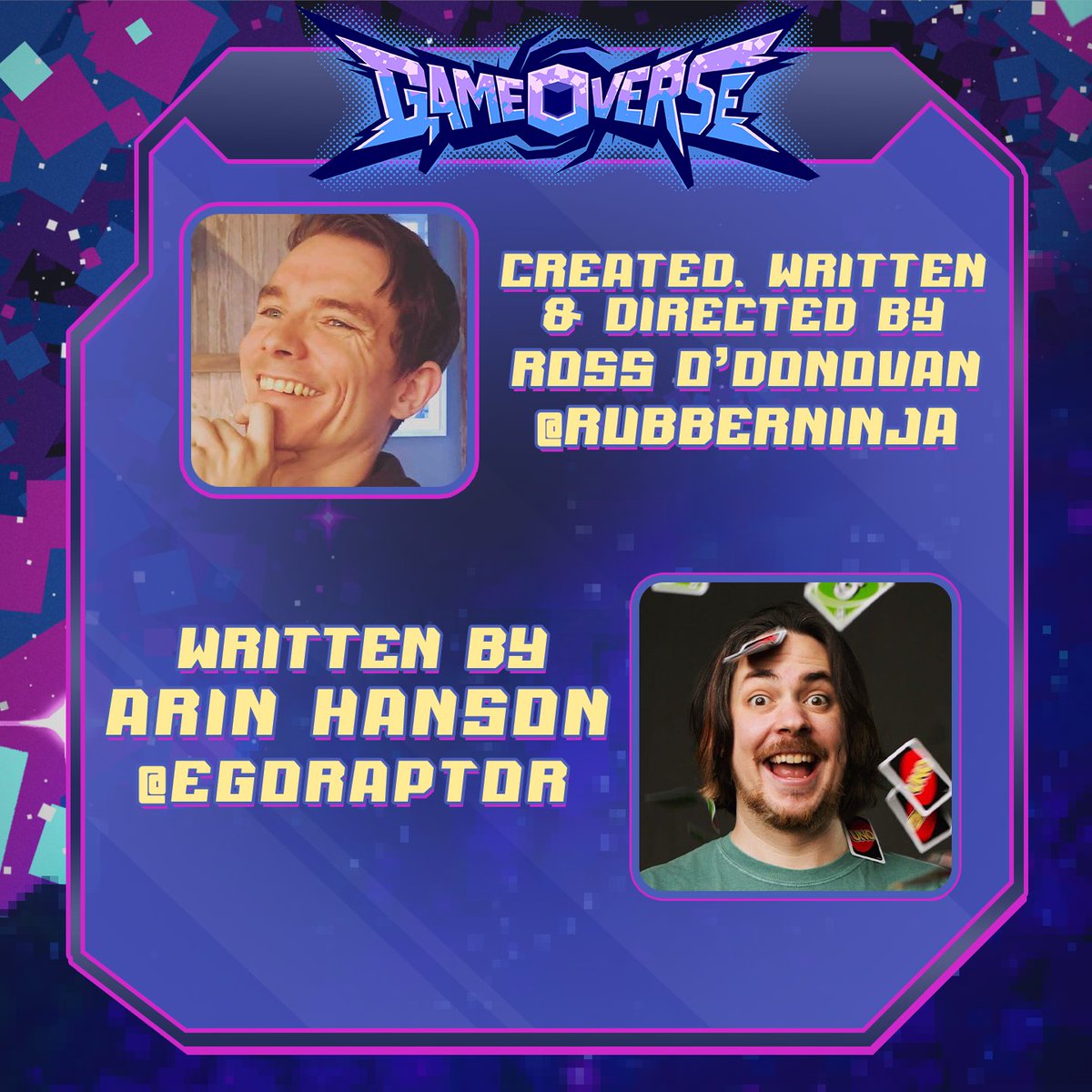 glitch_prod's tweet image. We're excited to finally announce the INCREDIBLE talent behind our upcoming animated show, Gameoverse!!