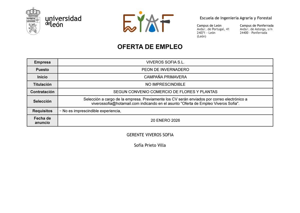 Escuela de Ingeniería Agraria y Forestal - ULE tweet media