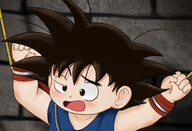 Hedgehog_0105's tweet photo. 被逼问龙珠下落的小悟空
幻想了一下，如果当时是小悟空被皮拉夫抓去逼问龙珠下落的场景_(:зゝ∠)_ https://t.co/9YwzaBiaz3