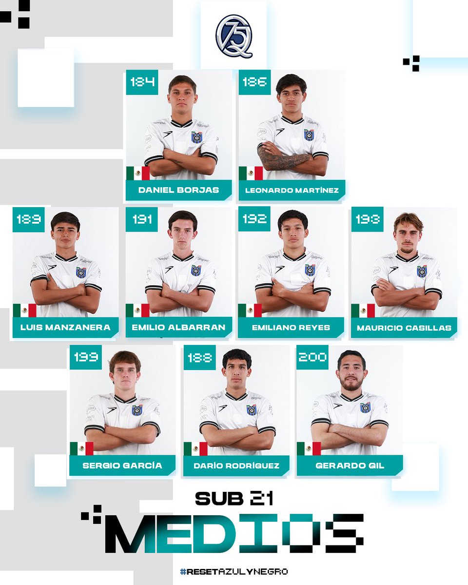 ClubQueretaroFB's tweet image. ¡Esto también es Club Querétaro! 🐓

¡Les presetamos a los planteles que nos representarán en las categorías Sub-21 y Sub-19 en la @LigaBBVAMX! 🔵⚫️

#ResetAzulyNegro