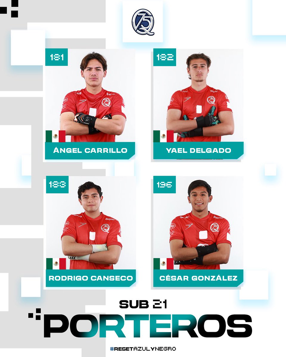 ClubQueretaroFB's tweet image. ¡Esto también es Club Querétaro! 🐓

¡Les presetamos a los planteles que nos representarán en las categorías Sub-21 y Sub-19 en la @LigaBBVAMX! 🔵⚫️

#ResetAzulyNegro