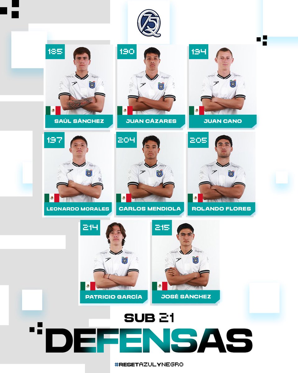 ClubQueretaroFB's tweet image. ¡Esto también es Club Querétaro! 🐓

¡Les presetamos a los planteles que nos representarán en las categorías Sub-21 y Sub-19 en la @LigaBBVAMX! 🔵⚫️

#ResetAzulyNegro