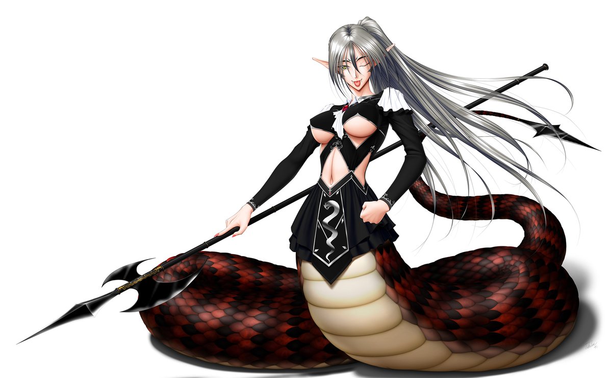 @Edop_Ms15j こう見えてラミアさんは結構恥ずかしがり屋です…😌🫲😅↓乳出してるやん! 