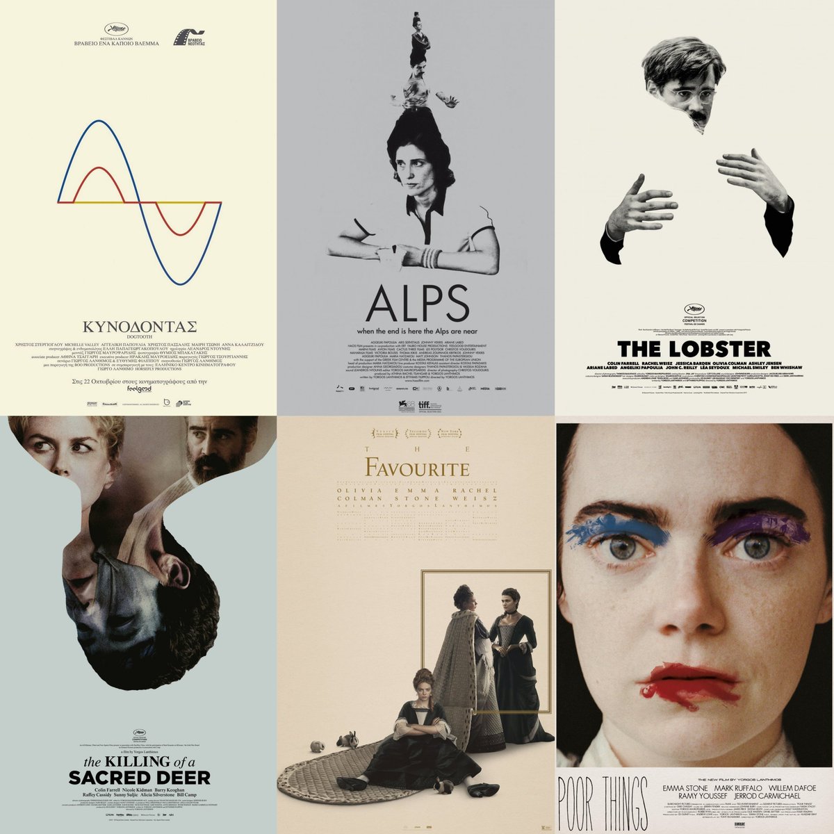 TheCinesthetic's tweet photo. yorgo lanthimo's movies posters https://t.co/VzcUQLOuyr