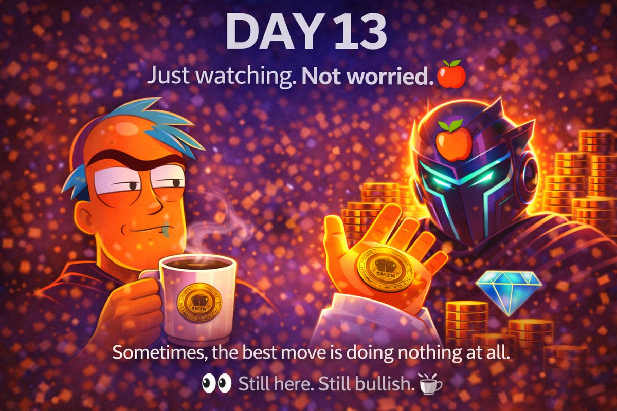 Day 13 of waiting for the $MZN airdrop 🍎 Not stressed. Not rushing. Just  calmly watching things unfold like 👀☕ Staying patient, backing builders  like @SrPeters, and trusting the process over noise.