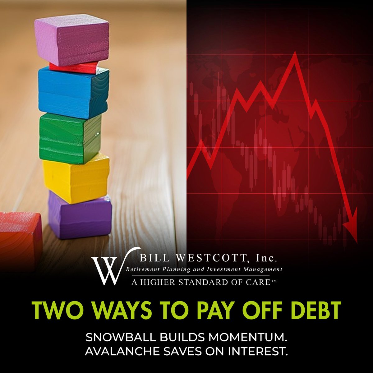 BillWestcottInc's tweet photo. Two Ways to Pay Off Debt

There isn’t one “right” way to pay off debt — but there are proven approaches.

Snowball: Focus on smallest balances first to build momentum. Avalanche: Target highest interest rates to reduce long-term costs.

Both methods work. The best strategy is the one you can stay consistent with.

Debt payoff isn’t about perfection — it’s about progress.

📞 (520) 795-3955
 📧 JoAnna@billwestcott.com
 🌐 https://t.co/JiCegbkkfE
———
#TucsonArizona #TucsonFinance #billwestcottinc