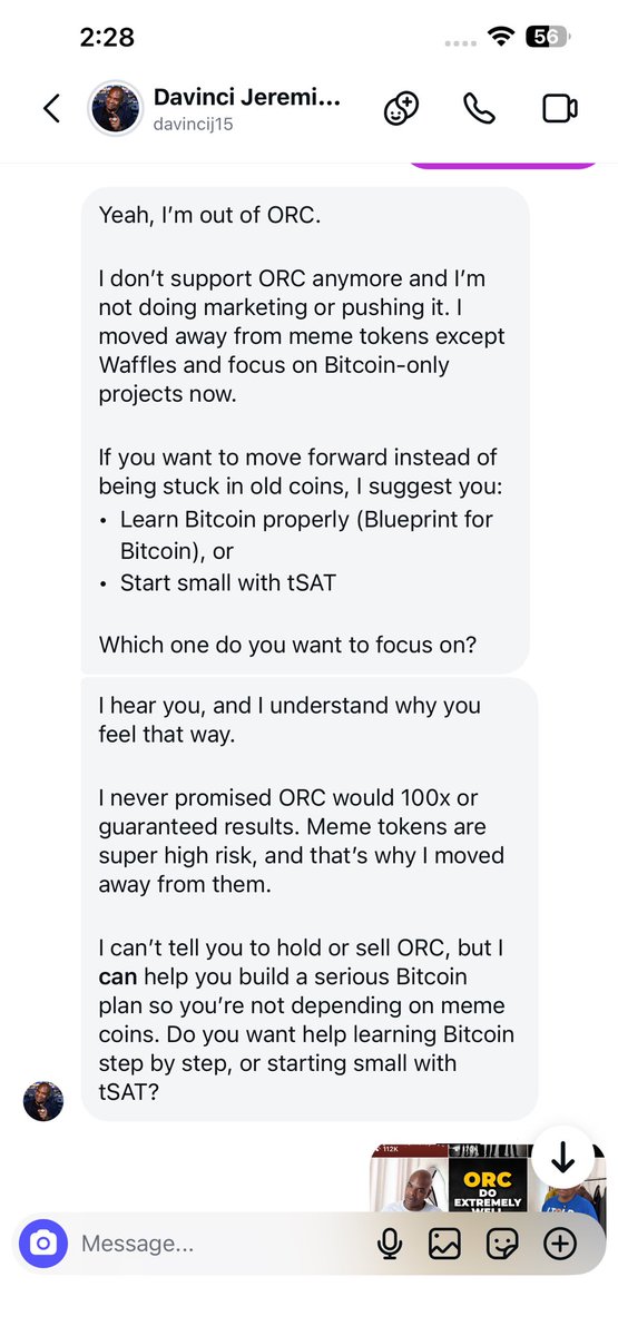 qadr7745's tweet photo. @Davincij15  is a scammer he talk about orc coin @OrcSolana  more than 15 Videos on his instagram and twitter that will go to 1 billion Market cap and now he stop supporting the coin and take money from people more than 16000 holders and he scammed us @coffeebreak_YT  please expose him
