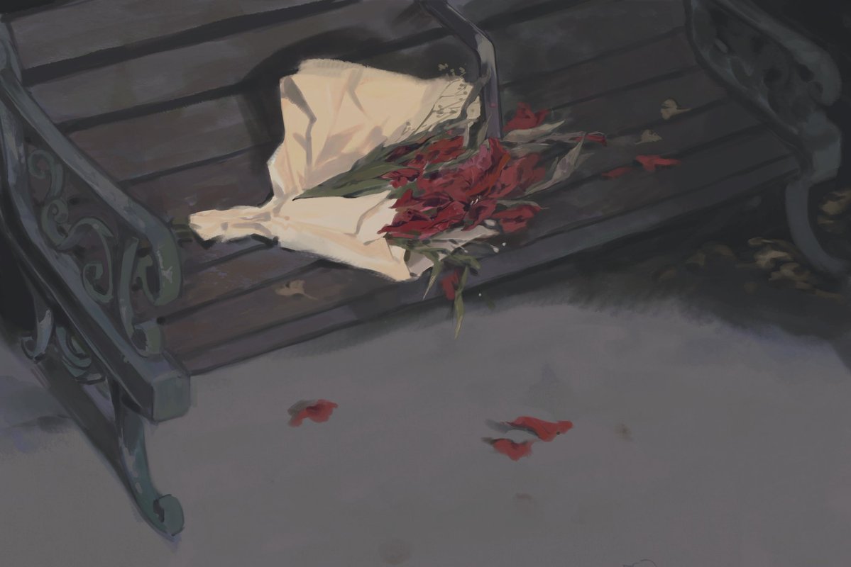 Meraneo0's tweet image. Over the bench on which love carved an imperfect sign