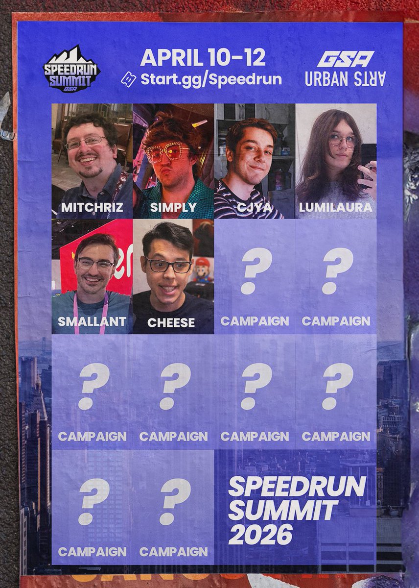 GSA 🎮 Speedrun Events tweet media