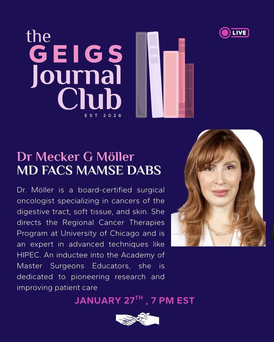 gendereqsurg's tweet photo. ✨ Who is excited for the #GEIGSJournalClub ???
👀 Meet our incredible guests and join us this Jan 27, at 7pm EST to connect and discuss gender representation and industry payments in Surgery 🤩
🔗 https://t.co/df4JUtfaIp
#GEIGS #WomenInSurgery #EquityForAll #SoMe4Surgery https://t.co/3SJrVbjtRO