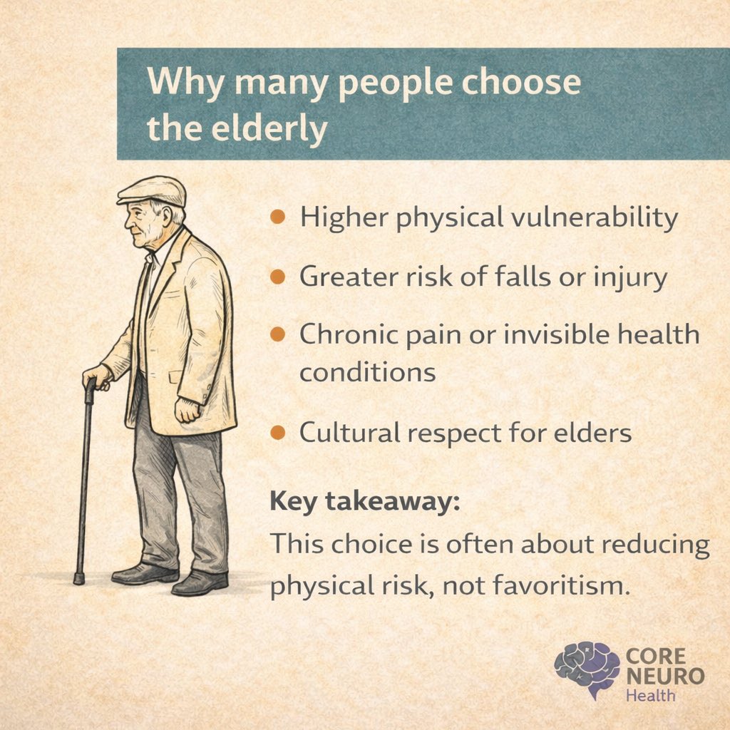 CoreNeuroHealth's tweet image. Who would you give your seat to?