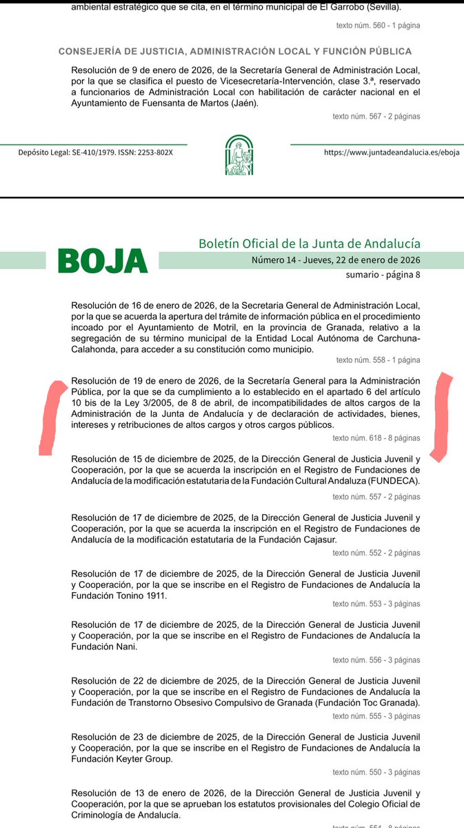 13mescribano's tweet image. No sólo son corruptos, sino que se ríen en la cara de los andaluces.
Mientras @JuanMa_Moreno actúa y se "emociona" con motivo del accidente de Adamuz, cuelan en "Otras disposiciones" del BOJA, entre ayuntamientos y fundaciones, la SUBIDA COLOSAL DE SUELDOS de los altos cargos de…