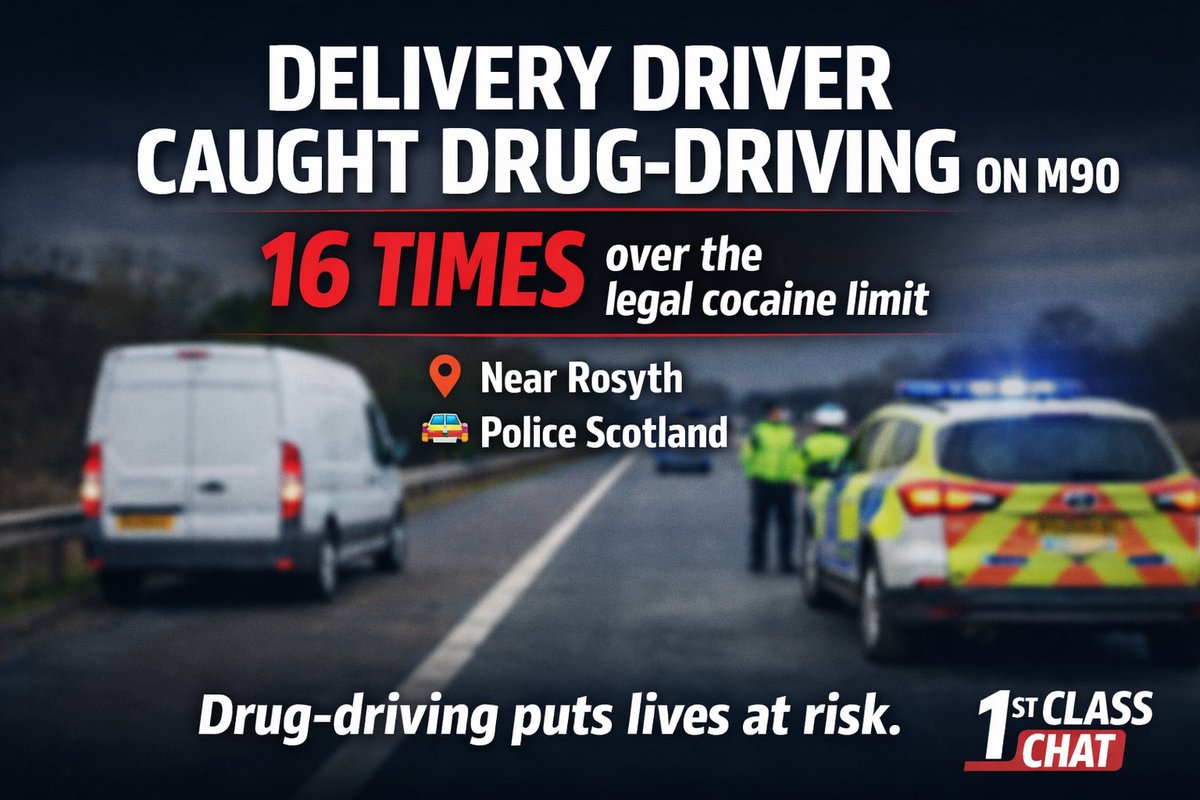 1stclasschat's tweet image. Delivery Driver Caught Drug-Driving on M90 Near Rosyth
1stclasschat.com/delivery-drive…