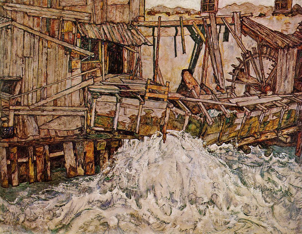 The Mill, 1916 #artbots #schiele