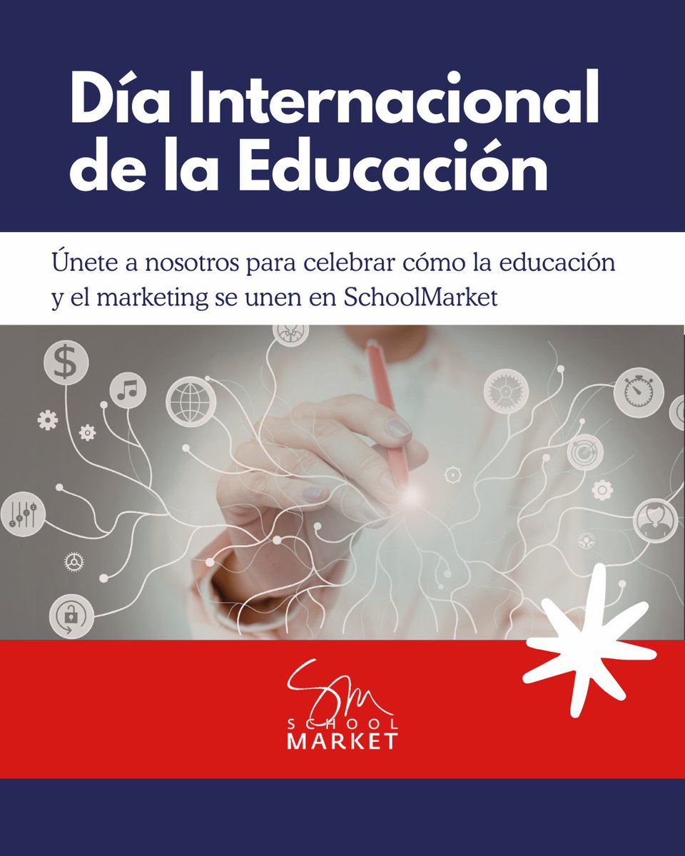 En el Día Internacional de la Educación, en SchoolMarket creemos en impulsar escuelas y centros educativos para que conecten mejor con sus comunidades, fomenten el aprendizaje y potencien el talento de cada estudiante.

#DíaDeLaEducación #MarketingEducativo #SchoolMarket